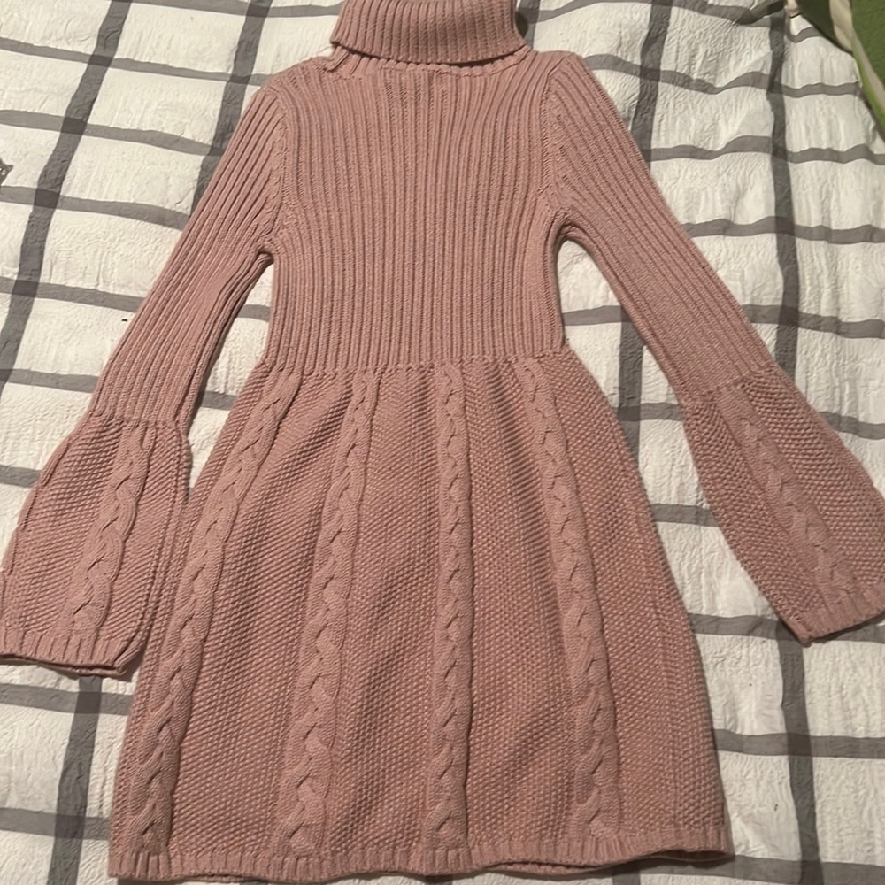 Girls Pink Winter Dress